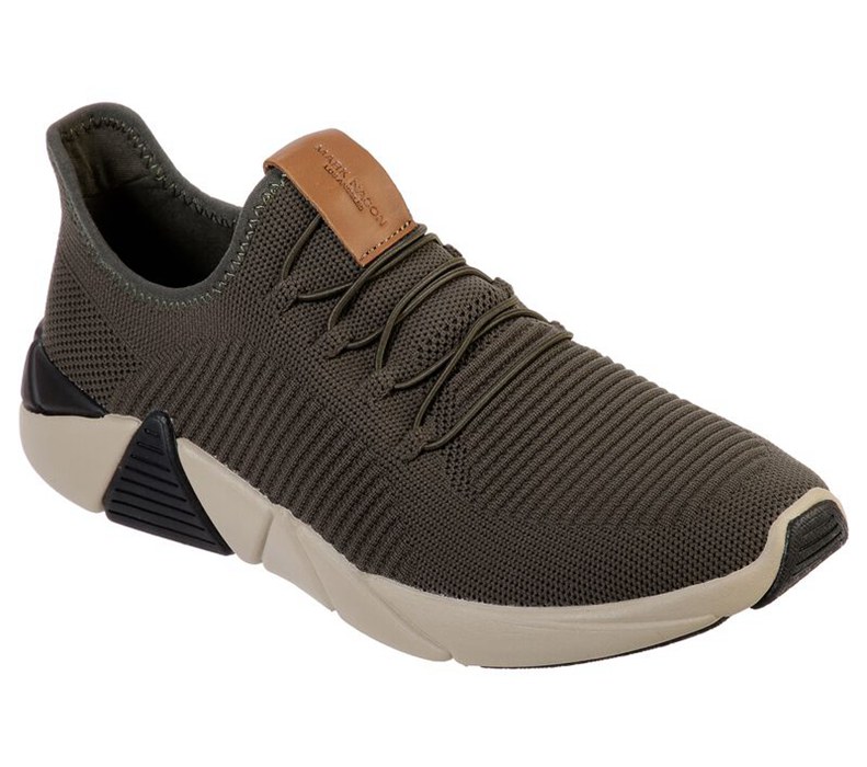 Skechers Herr Olivgröna Slip On - A-Line - Axes - Sverige (GRNKA-3079)